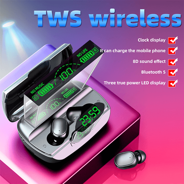 LED Clock Earbuds (G6)