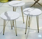 Set of 3 Modern Coffee Table – Nesting End Table & Side Table Set for Stylish Living