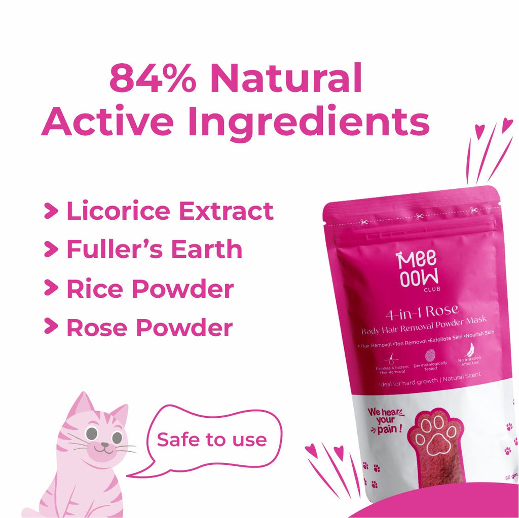 4-in-1 Body Hair Removal Wax Powder Mask
