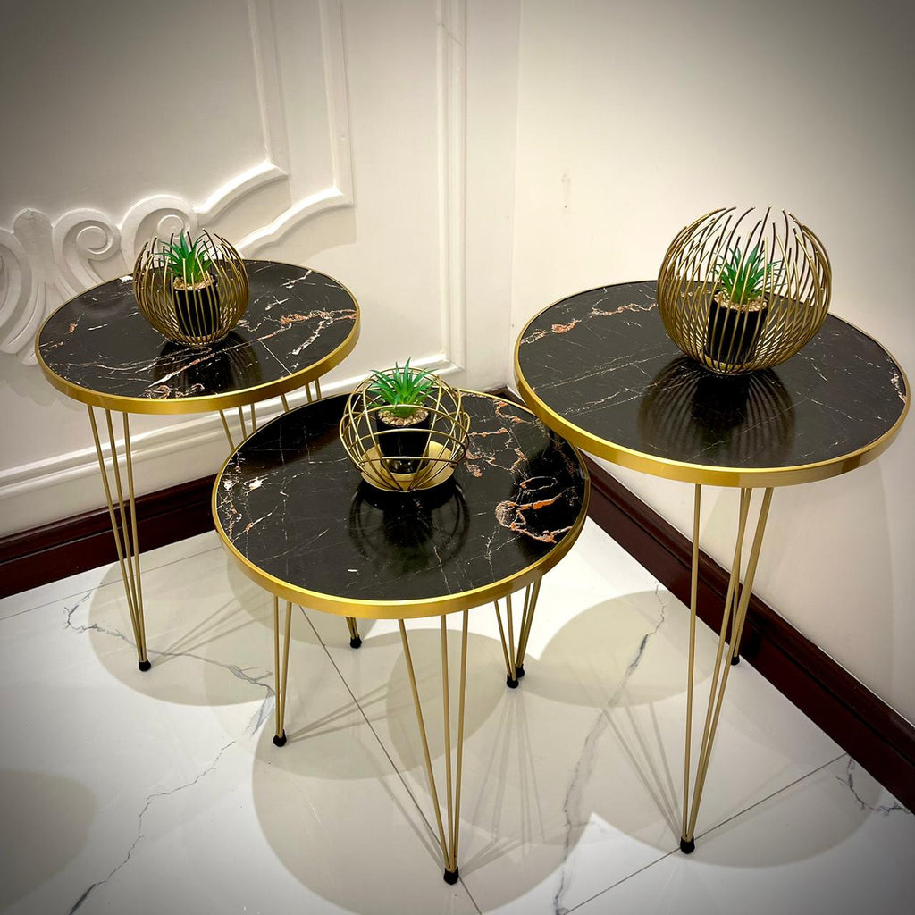 Set of 3 Modern Coffee Table – Nesting End Table & Side Table Set for Stylish Living