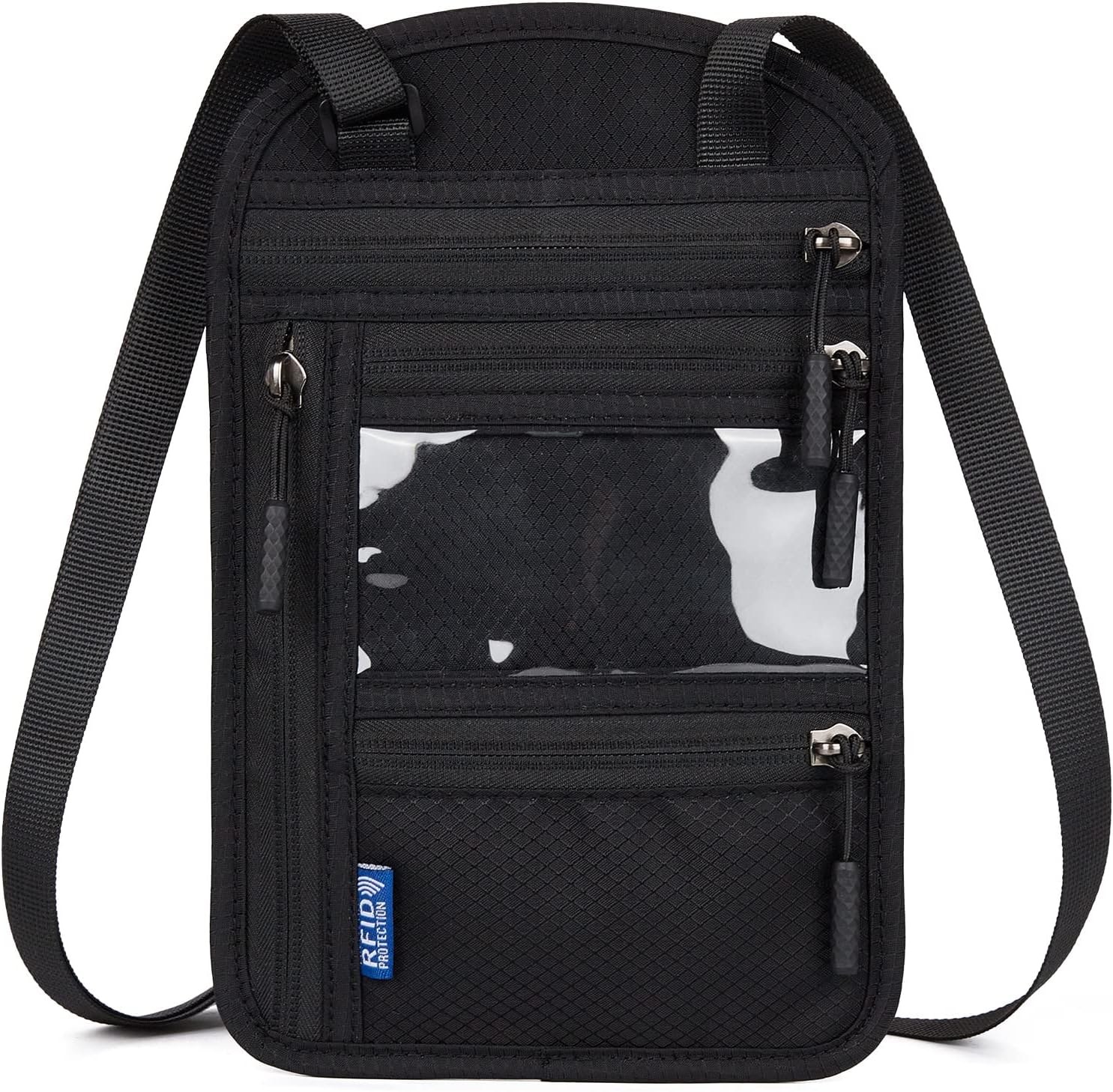 Travel Neck Wallet / Passport Holder – RFID Blocking Crossbody Pouch