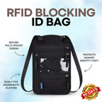 Travel Neck Wallet / Passport Holder – RFID Blocking Crossbody Pouch