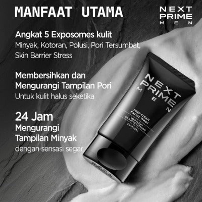Next Prime Men Pembersih Wajah Pria Deep Clean 100 g