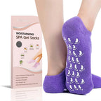 Hypoallergenic Soft Mild Nourishing Gel Heel Socks for Delicate Foot Skin All-Night Foot Care