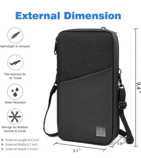 Cross Body Cash and Travel Mate Passport Pouch Bag